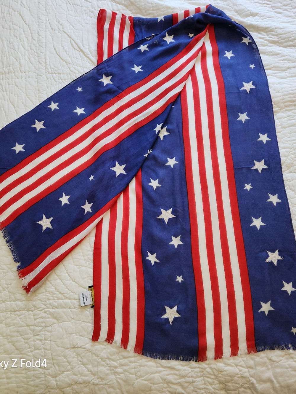 Patriotic Stars & Stripes Scarf - Red, White & Blue